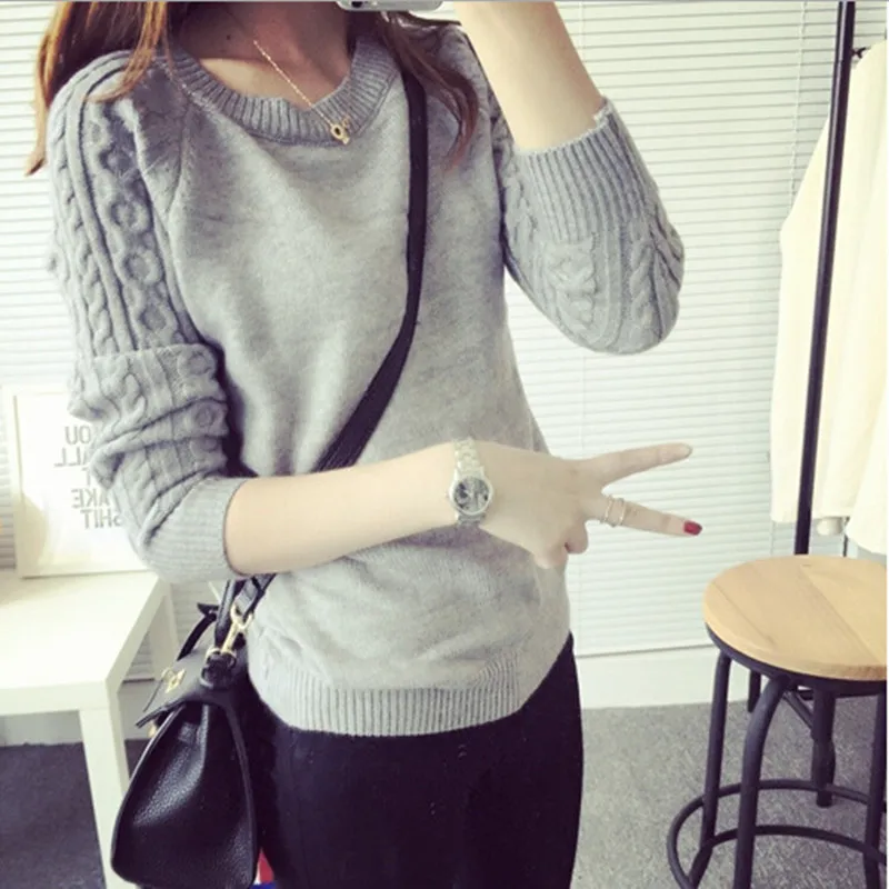 2016 new hot sale women's autumn winter o-neck twisted sleeve sweater women knit short pullover sweaters 2 colors
2016 new hot sale women's autumn winter o-neck twisted sleeve sweater women knit short pullover sweaters 2 colors