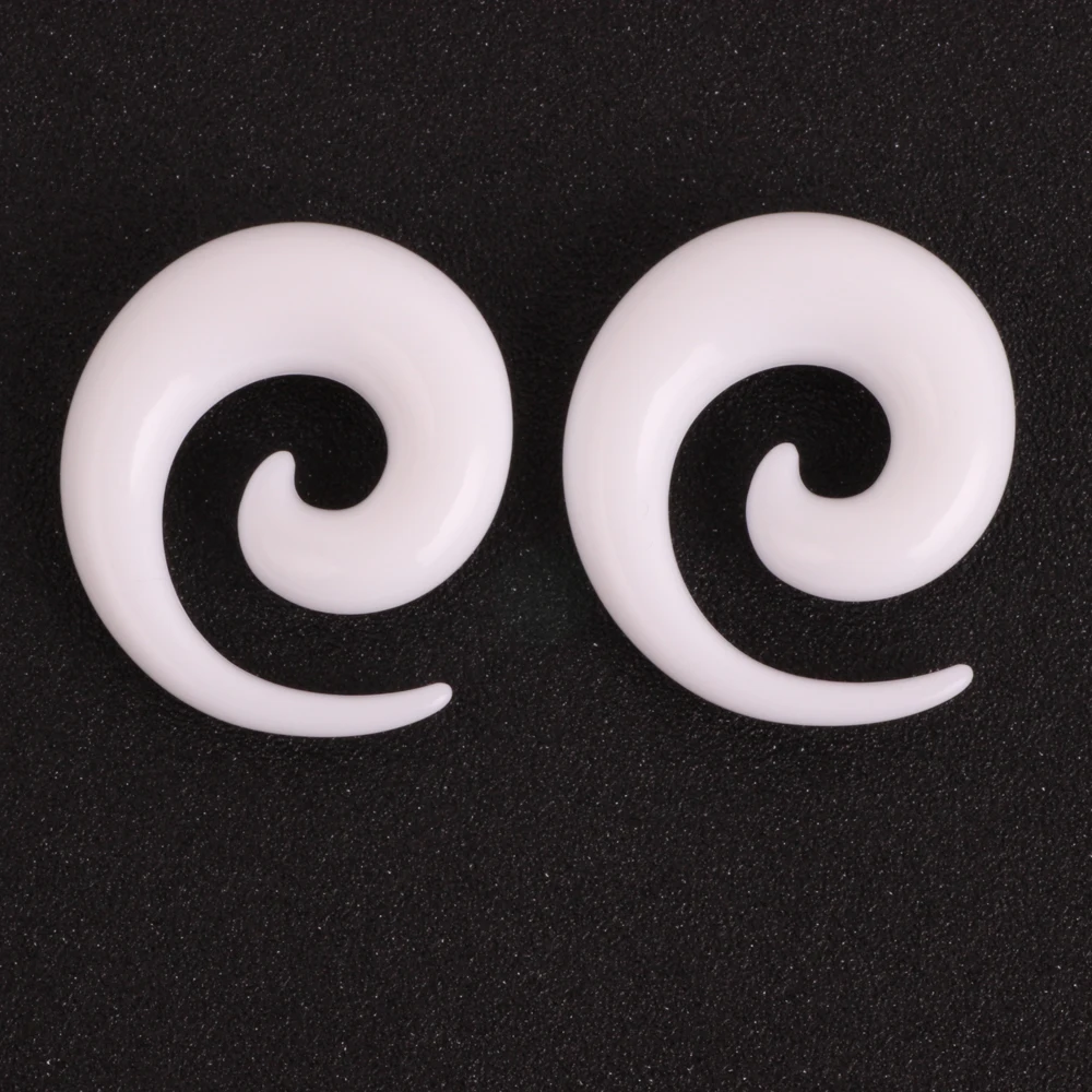 White Acrylic Spiral Ear Gauges Ear Tapers Stretching Plugs And Tunnel Expanders Piercing Body Piercing Jewelry (1.6-12mm)
White Acrylic Spiral Ear Gauges Ear Tapers Stretching Plugs And Tunnel Expanders Piercing Body Piercing Jewelry (1.6-12mm)