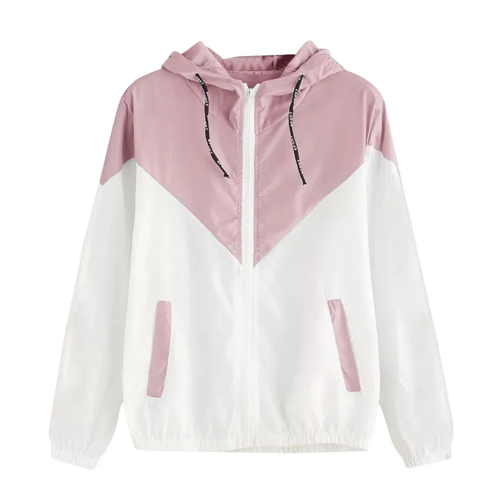 Spring Jackets Women Long Sleeve Jacket women clothing coat Patchwork Thin Skinsuits Female Hooded Zipper With Pockets Coat
Spring Jackets Women Long Sleeve Jacket women clothing coat Patchwork Thin Skinsuits Female Hooded Zipper With Pockets Coat