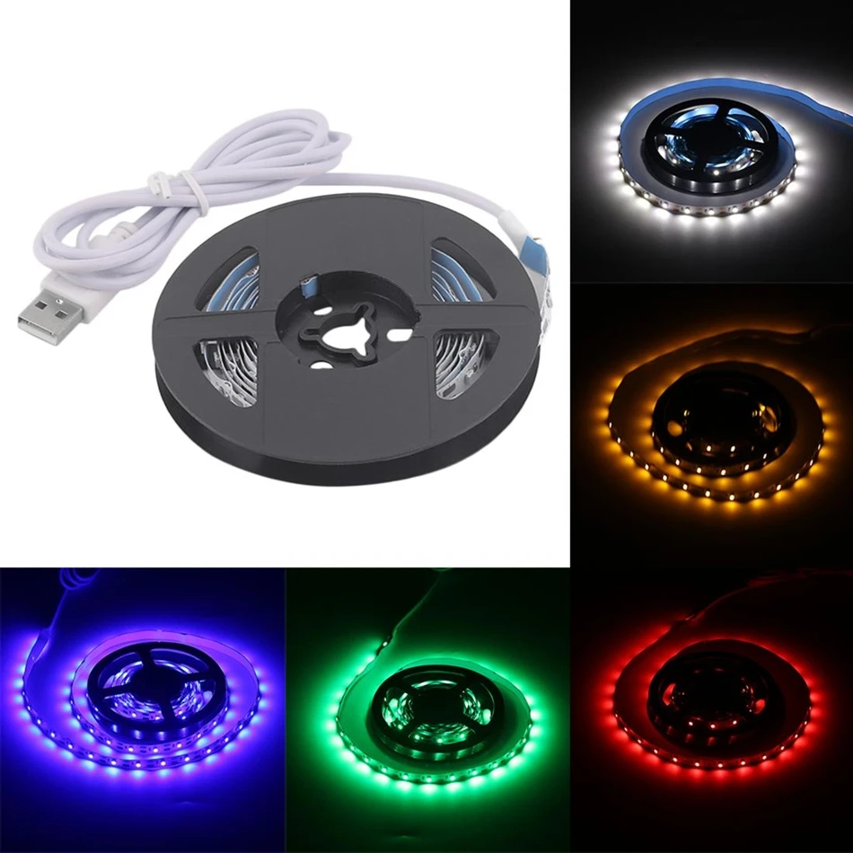 USB LED Strip Light TV Background Lighting DC 5V Flexible Diode Tape No Waterproof 50CM 1M 2M RGB Neon Ribbon Lamp
USB LED Strip Light TV Background Lighting DC 5V Flexible Diode Tape No Waterproof 50CM 1M 2M RGB Neon Ribbon Lamp