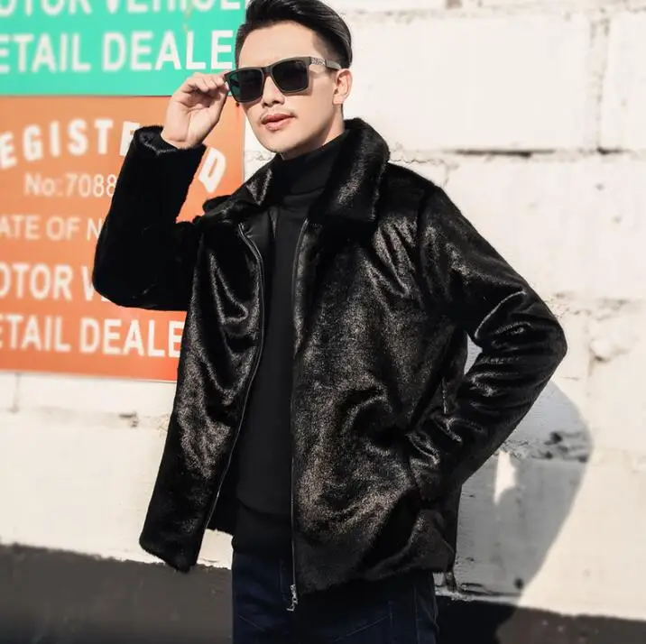 Autumn short faux mink leather jacket mens winter thicken warm fur leather coat men slim jackets jaqueta de couro fashion black
Autumn short faux mink leather jacket mens winter thicken warm fur leather coat men slim jackets jaqueta de couro fashion black