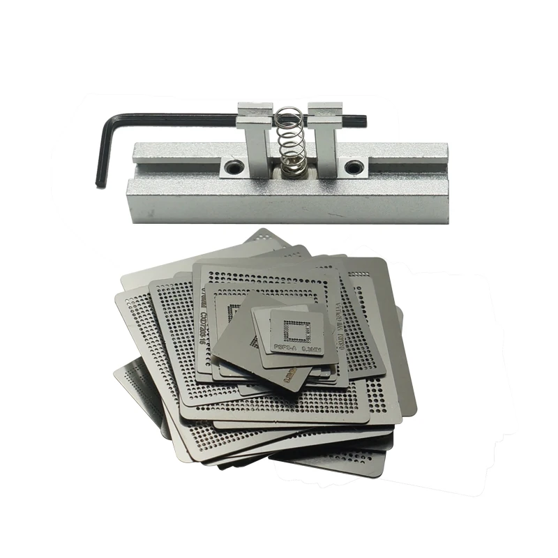 47 шт./компл. игровые консоли с прямым нагревом BGA stencil + Jig Reball Kit для XBOX 360CPU PS3 CPU WII GPU