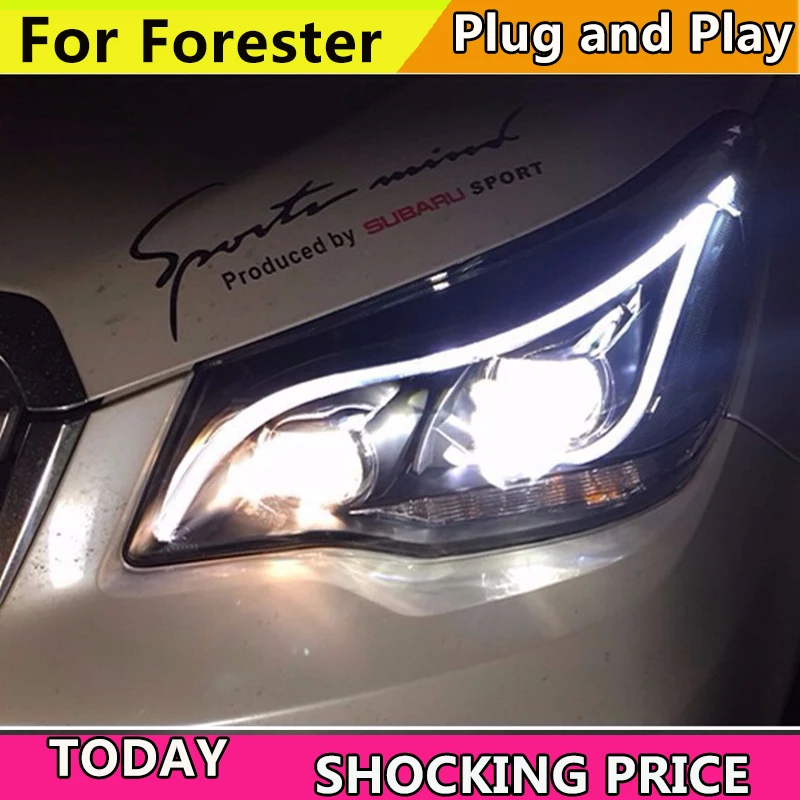 Автостайлинг фары для Subaru Forester 2013-2016 светодиодный ные DRL H7 D2H Hid опция ангельский