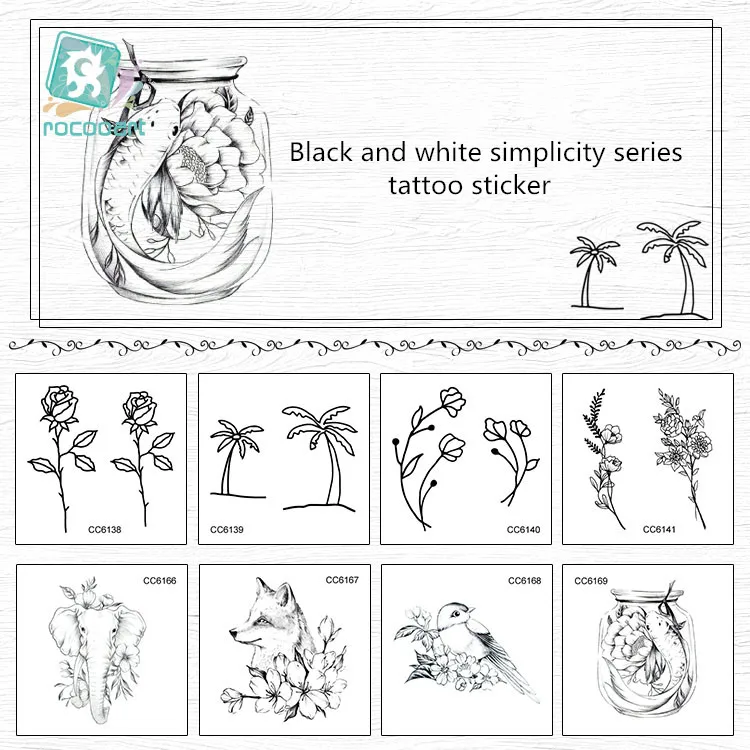 Black and white lines Temporary Tattoo Rose Flower Tree Mountains Planet Body Art Fake Tattoo For Hands Foot Small size 6x6cm
Black and white lines Temporary Tattoo Rose Flower Tree Mountains Planet Body Art Fake Tattoo For Hands Foot Small size 6x6cm