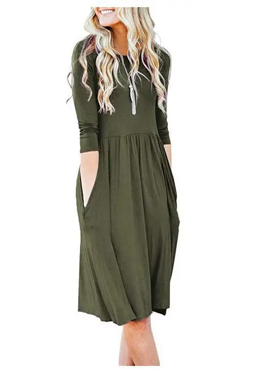 fashion style casual loose solid woman dresses spring and summer long sleeve o-neck comfortable casual female dresses
fashion style casual loose solid woman dresses spring and summer long sleeve o-neck comfortable casual female dresses