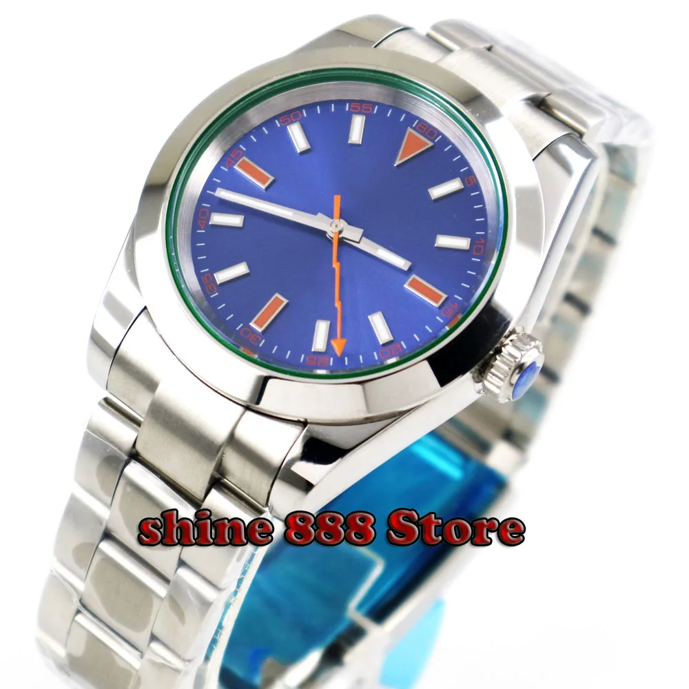 Solid 40mm blue Dial Luminous Sapphire Glass Polished Bezel Automatic Movement Men's Watch
Solid 40mm blue Dial Luminous Sapphire Glass Polished Bezel Automatic Movement Men's Watch