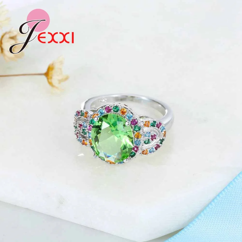 Women Engagement Silver Ring Inlaid Rainbow Clear Round Cubic Zircon Stone Fine 925 Sterling Silver Female New Jewelry
Women Engagement Silver Ring Inlaid Rainbow Clear Round Cubic Zircon Stone Fine 925 Sterling Silver Female New Jewelry