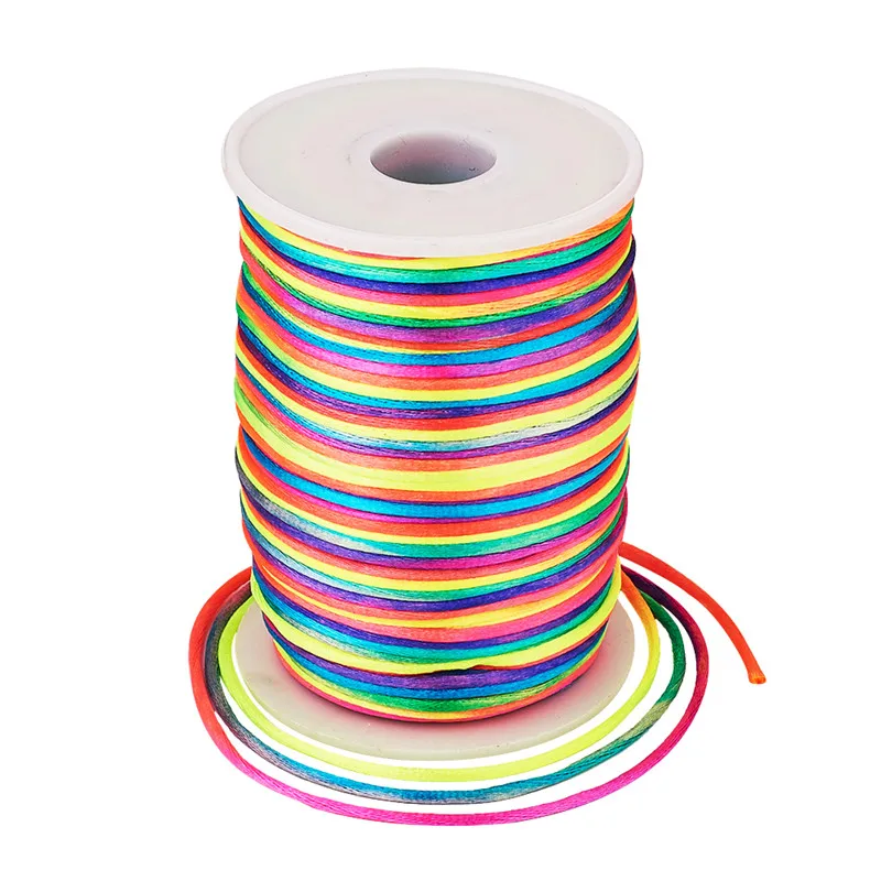 about 90yards/roll 2mm Colorful Nylon Thread Rope Cord for Jewelry Making DIY Bracelet Necklace Sewing Decoration
about 90yards/roll 2mm Colorful Nylon Thread Rope Cord for Jewelry Making DIY Bracelet Necklace Sewing Decoration