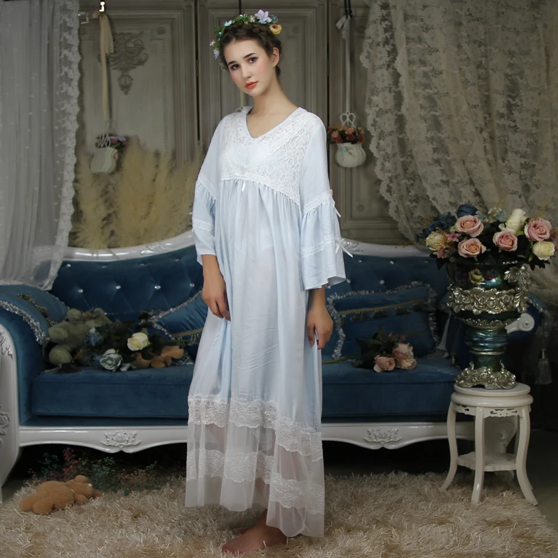 Loose Nightgow Long Dress Women Sleepwear Beautiful Nightgown Plus Size Ladies Homewear Autumn
Loose Nightgow Long Dress Women Sleepwear Beautiful Nightgown Plus Size Ladies Homewear Autumn