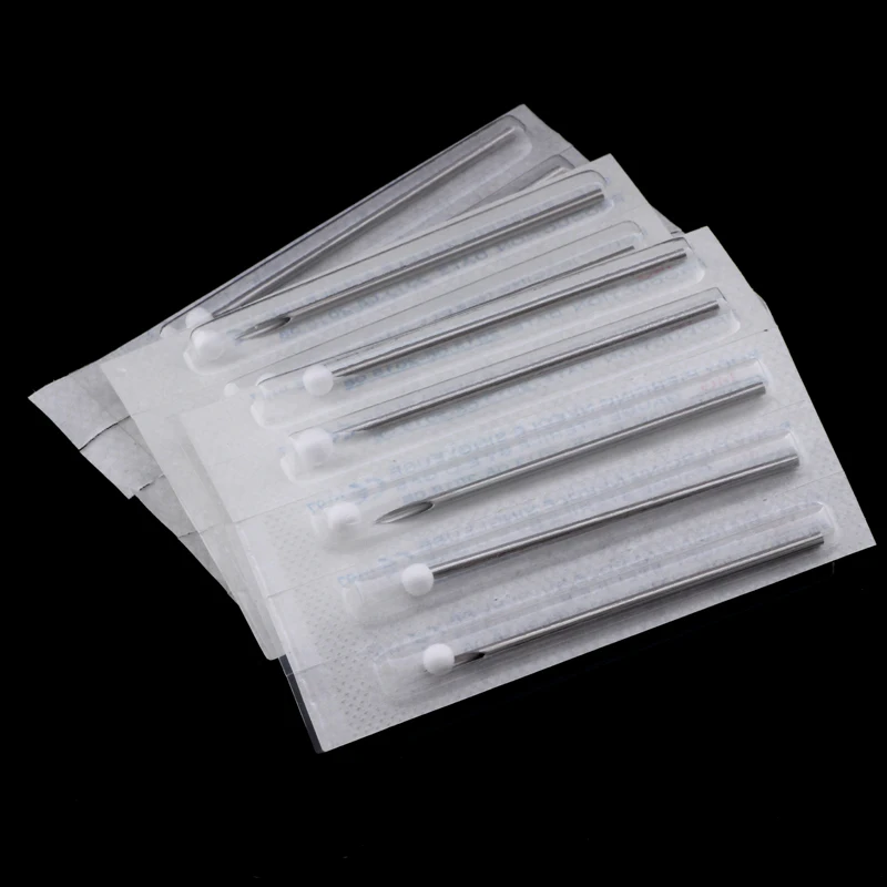 10 шт. стальные тату иглы для пирсинга 14 г 1 6 мм|needle nose|steel piercinglip piercing needles |