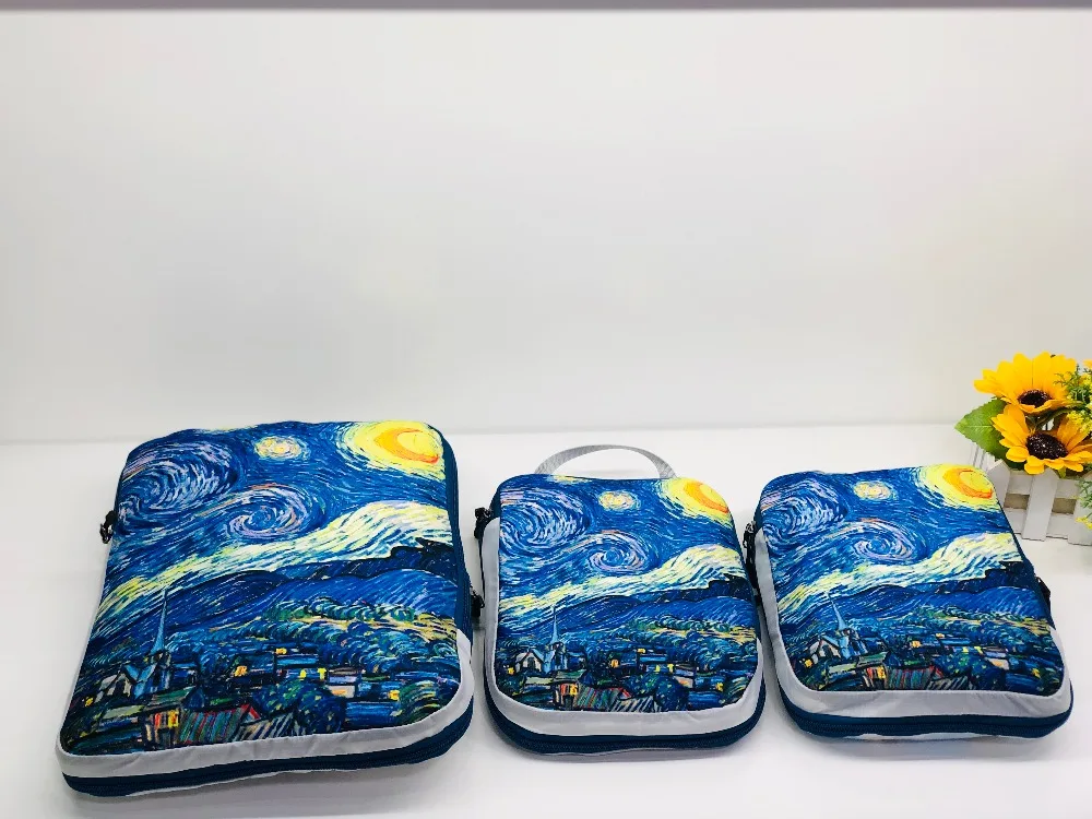 Packing Cubes Travel Organizer Set 3 pcs - Compression Packing Cubes for Carryon Luggage Starry Night
Packing Cubes Travel Organizer Set 3 pcs - Compression Packing Cubes for Carryon Luggage Starry Night
