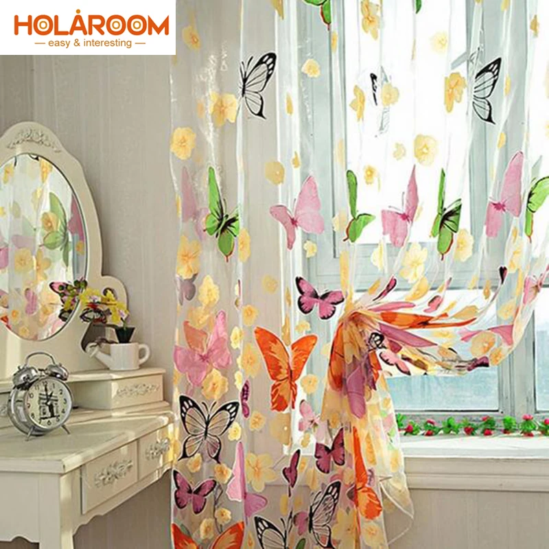 Romantic Butterfly Curtain Butterflies Printed Tulle Voile Curtains for Screen Window Balcony Sheer Panel Cortina hot sale
Romantic Butterfly Curtain Butterflies Printed Tulle Voile Curtains for Screen Window Balcony Sheer Panel Cortina hot sale