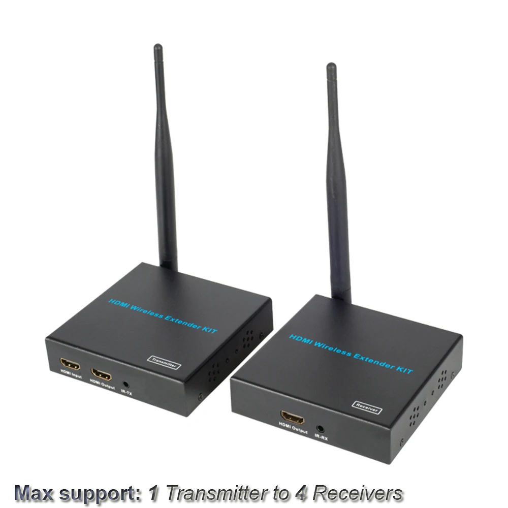 HDMI-compatible H.264 Wireless Extender 100M 5GHz WiFi HD Extender Transmitter Receiver kit TCP/IP support max 1 to 4 for HDTV
HDMI-compatible H.264 Wireless Extender 100M 5GHz WiFi HD Extender Transmitter Receiver kit TCP/IP support max 1 to 4 for HDTV