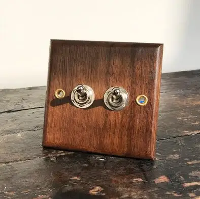 86 Type Solid Wood Switch Socket Panel Retro Copper Lever Wall Wooden Handmade Jewelry Light Switch 10A 110V- 250V
86 Type Solid Wood Switch Socket Panel Retro Copper Lever Wall Wooden Handmade Jewelry Light Switch 10A 110V- 250V