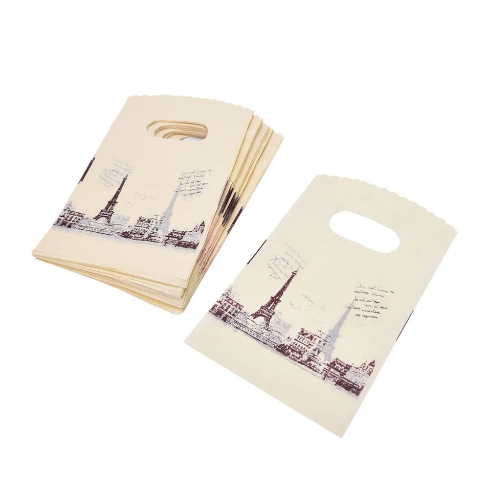 100pcs/lot Plastic Shopping Bags Vintage Yellow Eiffel Tower Packaging Bags With Handle 9 x 15cm Wholesale
100pcs/lot Plastic Shopping Bags Vintage Yellow Eiffel Tower Packaging Bags With Handle 9 x 15cm Wholesale