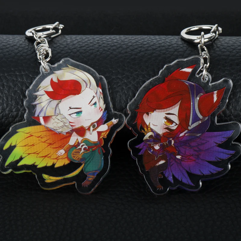Game LOL Xayah Rakan Key Chain Acrylic Keychain Accessories Pendant Key Ring Charms Keychains for Women Men
Game LOL Xayah Rakan Key Chain Acrylic Keychain Accessories Pendant Key Ring Charms Keychains for Women Men