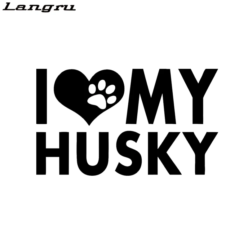 Langru 2017 Горячая Распродажа I Love Heart Dog Sticker наклейка о животных виниловые наклейки
