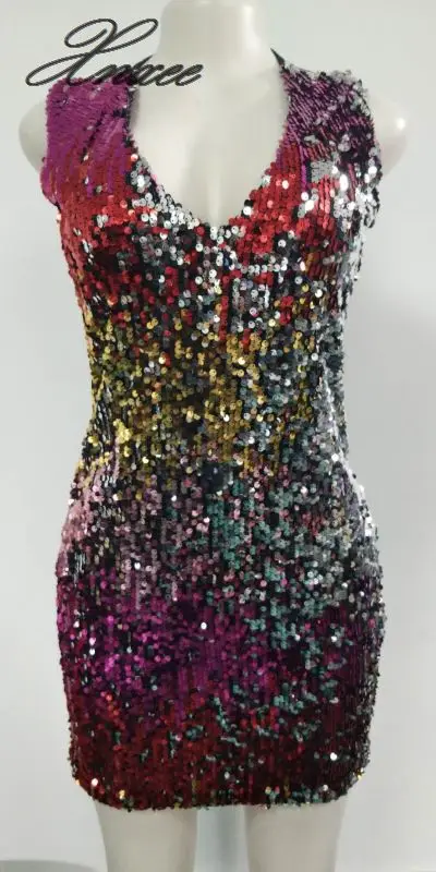 Summer Dresses 2020 Sexy V-Neck Slim Mini Package Hips Dress Women Sleeveless Splice Sequins Party Dress
Summer Dresses 2020 Sexy V-Neck Slim Mini Package Hips Dress Women Sleeveless Splice Sequins Party Dress