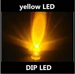 Светодиодный круглый диодный светильник 5 мм мигание белого/желтого цвета