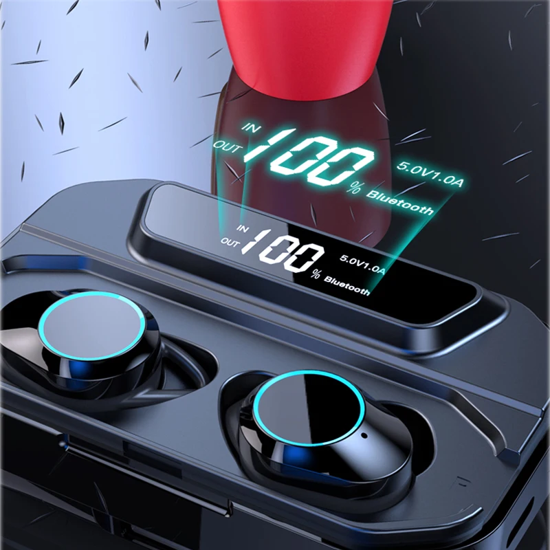 Bluetooth наушники G02 TWS игровые стерео гарнитура бас объемный IPX7 водонепроницаемые