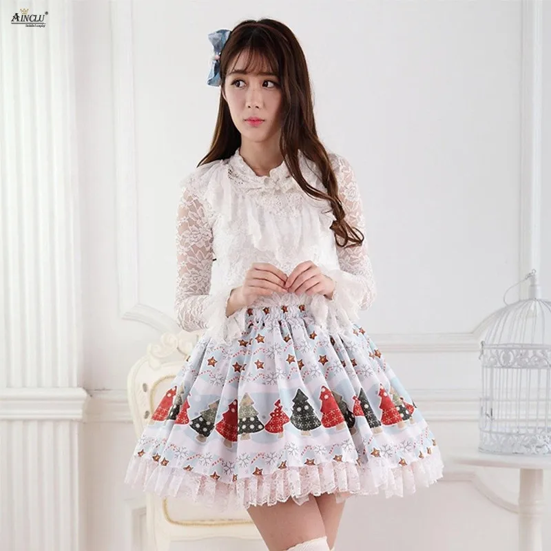 Fashion Lolita Style Blue Polyester Lace Sweet Christmas Tree Pattern Printed Lolita Princess Puff Skirts
Fashion Lolita Style Blue Polyester Lace Sweet Christmas Tree Pattern Printed Lolita Princess Puff Skirts