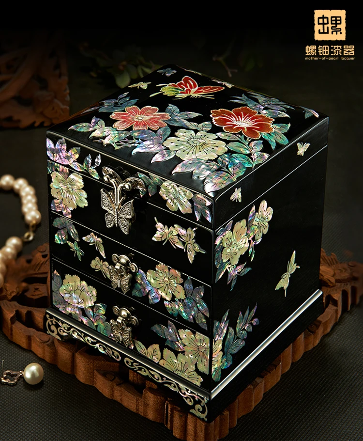 WOW-Christmas Birthday wedding High-grade gift BEST present -TOP Hand carving wood Inlay Natural shells Jewelry Lacquer Box
WOW-Christmas Birthday wedding High-grade gift BEST present -TOP Hand carving wood Inlay Natural shells Jewelry Lacquer Box