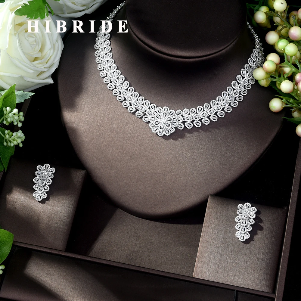 HIBRIDE Fashion Flower Shape AAA Cubic Zircon Bridal Jewelry Sets for Women White Color Africa Beads Jewelry Set Jewelry N-1033
HIBRIDE Fashion Flower Shape AAA Cubic Zircon Bridal Jewelry Sets for Women White Color Africa Beads Jewelry Set Jewelry N-1033