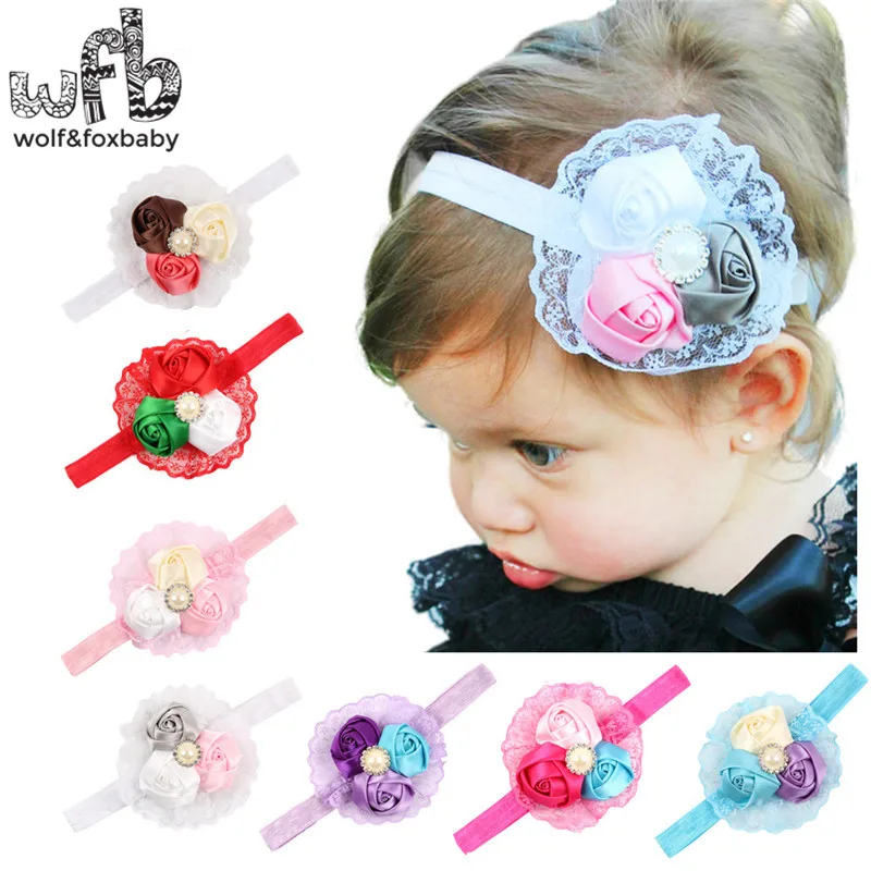 Retail headband rosebuds Lace elastic hair band fashion hair accessories baby infant Kids children
Retail headband rosebuds Lace elastic hair band fashion hair accessories baby infant Kids children