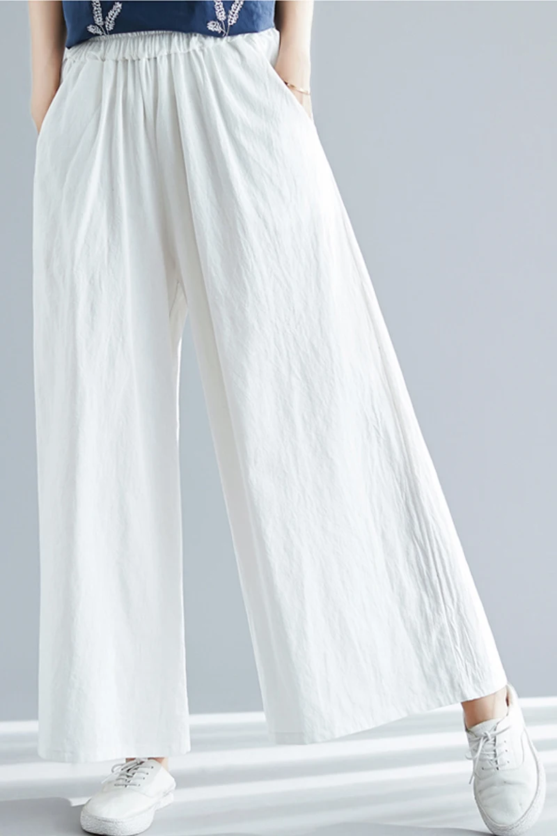 Linen Wide leg Pants Women Elastic waist Skirt Pants Plus size Wide leg Trousers Women Original Oversized Pants
Linen Wide leg Pants Women Elastic waist Skirt Pants Plus size Wide leg Trousers Women Original Oversized Pants