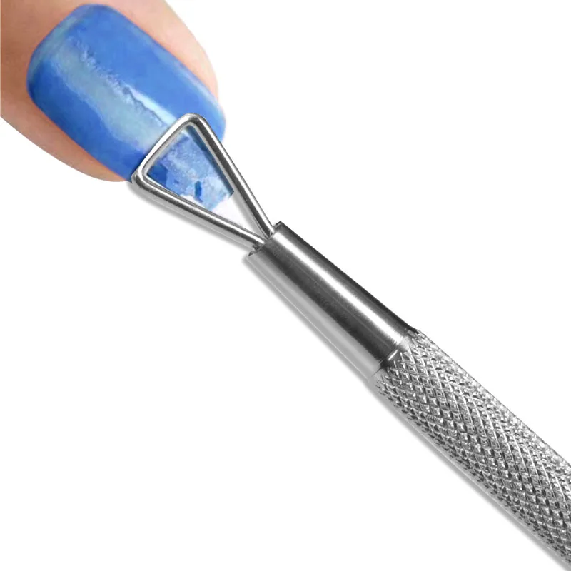 1 шт. треугольная ручка для удаления кутикулы нержавеющая сталь|nail cuticle pusher|cuticle
