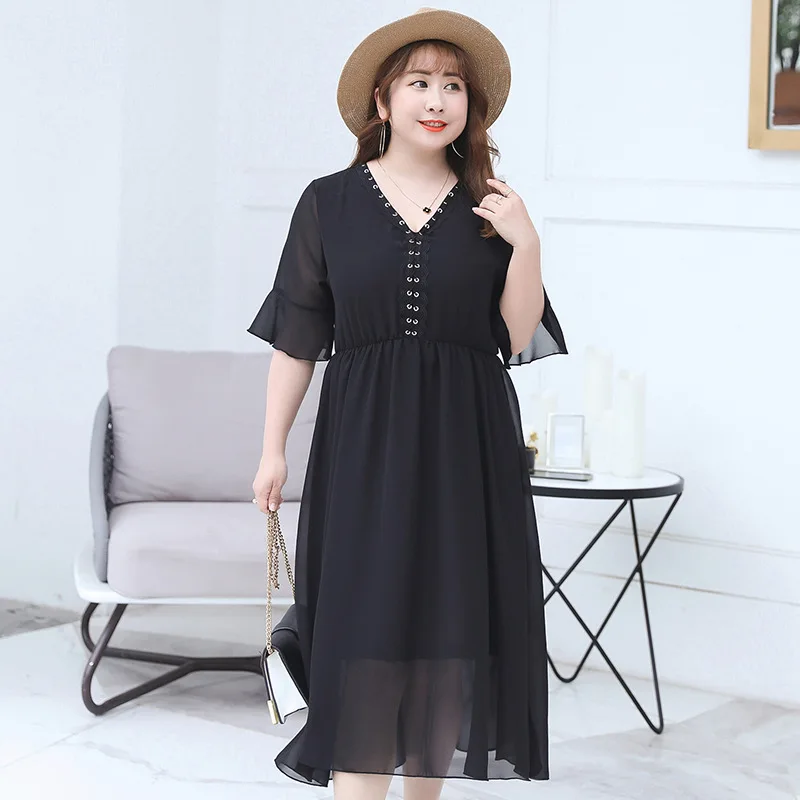 New arrival 4XL Summer 2018 big size women Dresses sexy v neck femme chiffon party dress female casual Vestidos plus size OL
New arrival 4XL Summer 2018 big size women Dresses sexy v neck femme chiffon party dress female casual Vestidos plus size OL