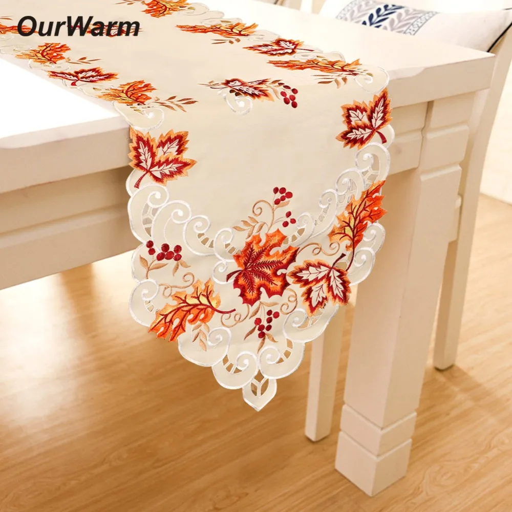 OurWarm Wedding Table Decoration Maple Leaves Embroidered Table Runners Thanksgiving Fall Wedding Party Supplies 38X170cm
OurWarm Wedding Table Decoration Maple Leaves Embroidered Table Runners Thanksgiving Fall Wedding Party Supplies 38X170cm