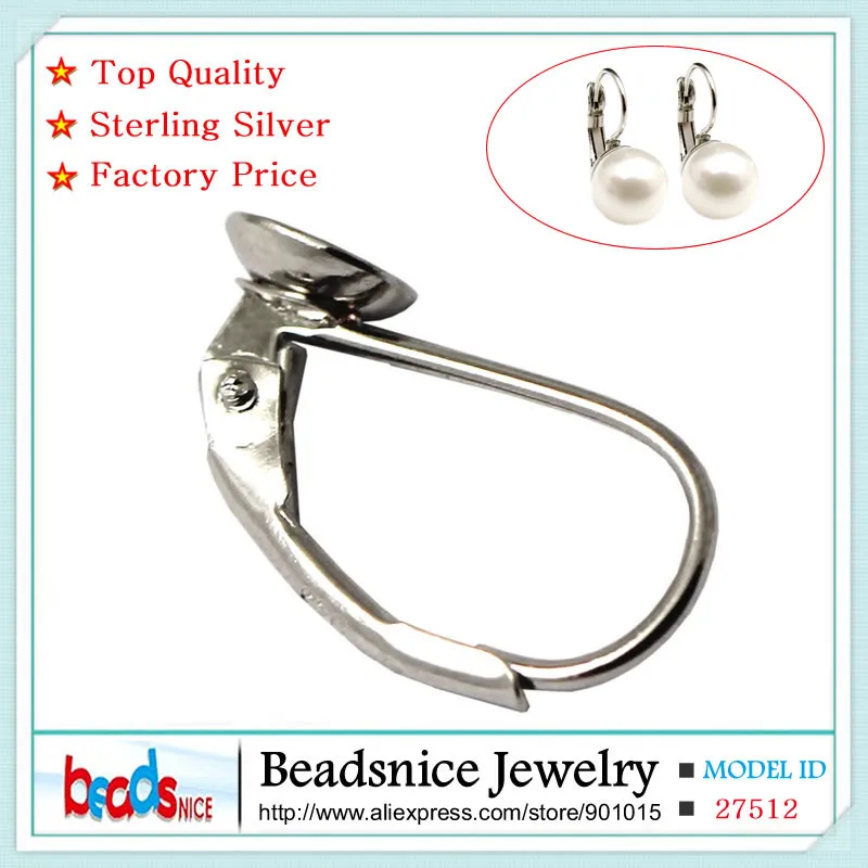Beadsnice 100% чистое 925 пробы серебряные серьги с французским замком левербэк крюк 5 мм