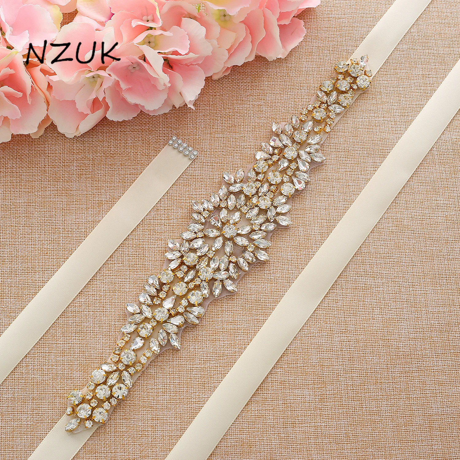 Satin Rhinestone Wedding Dress Belt Gold Crystal Wedding Belts Wedding Accessories Bridal Ribbon Belts ZZY121G
Satin Rhinestone Wedding Dress Belt Gold Crystal Wedding Belts Wedding Accessories Bridal Ribbon Belts ZZY121G