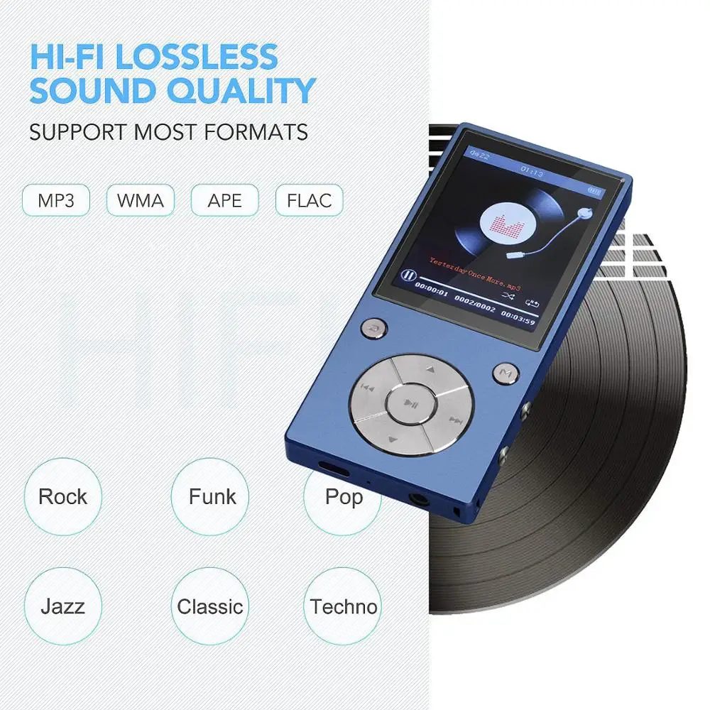 Новый Bluetooth 4 2 MP3 музыкальный плеер динамик дюйма экран и FM радио Электронная