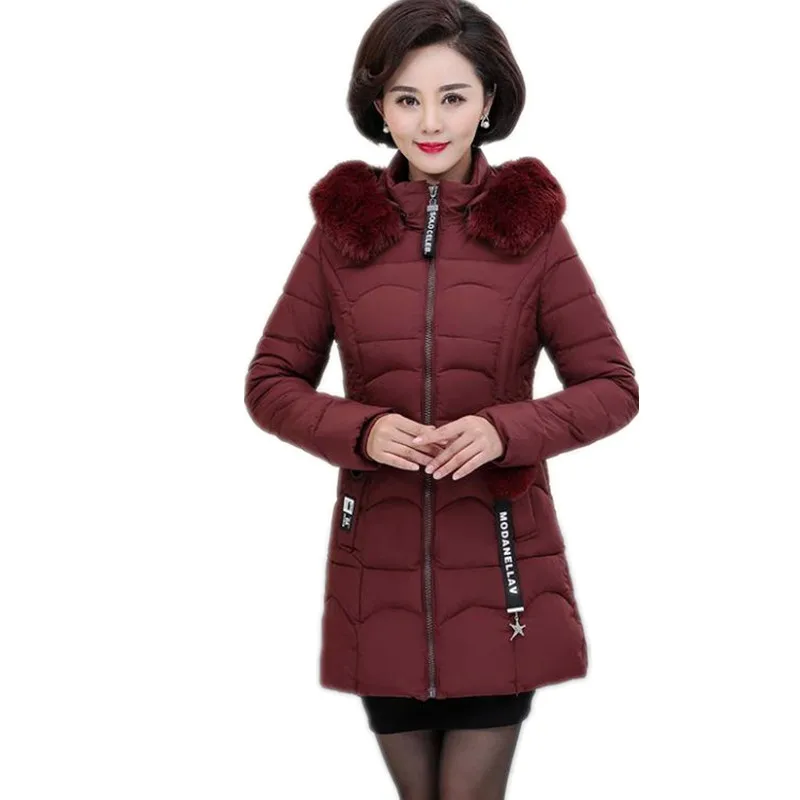 Plus Size 4XL 2018 New Mid-Age Winter Women Jacket Female Hooded Fur Collar Cotton-Padded Slim Thicken Winter Coats Female Q917
Plus Size 4XL 2018 New Mid-Age Winter Women Jacket Female Hooded Fur Collar Cotton-Padded Slim Thicken Winter Coats Female Q917