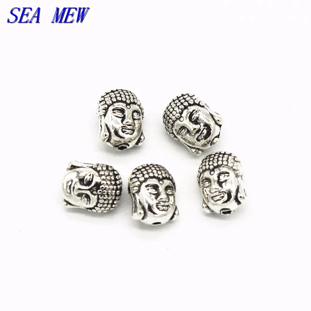 50 PCS 11*9MM Vintage Metal Alloy Antique Bronze/Silver Color Spacer Beads Nepal Buddha Head Hole Beads For Jewelry Making
50 PCS 11*9MM Vintage Metal Alloy Antique Bronze/Silver Color Spacer Beads Nepal Buddha Head Hole Beads For Jewelry Making