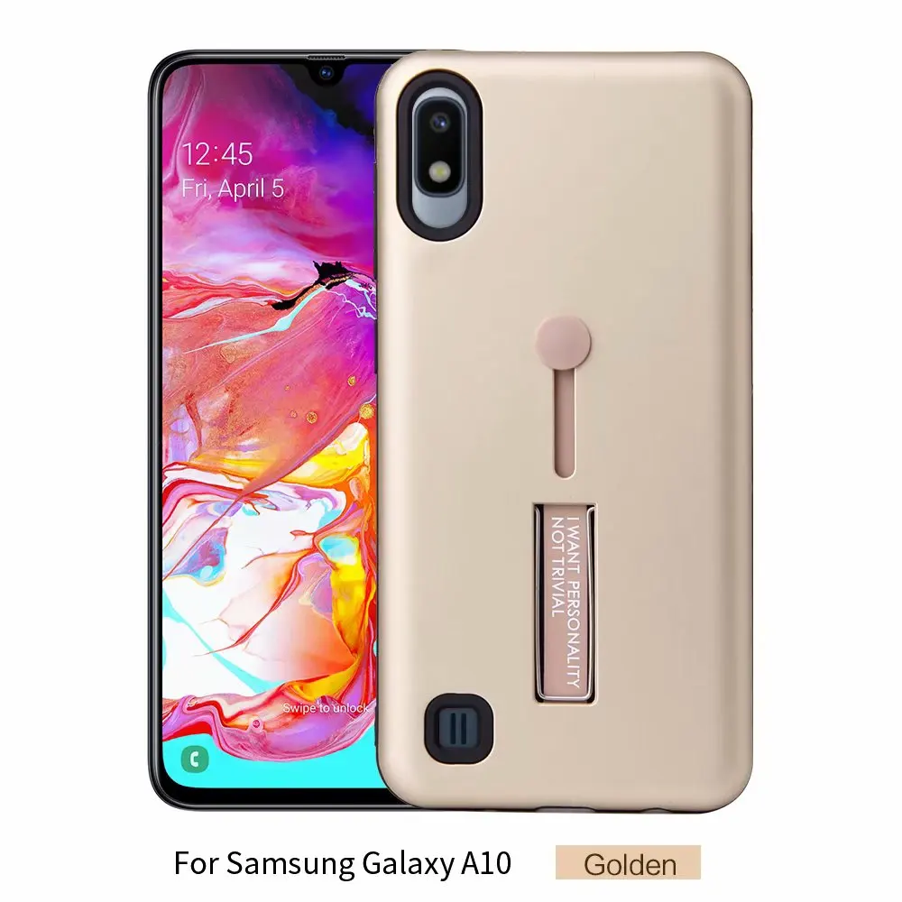 Чехол для Samsung Galaxy A10 из ТПУ с подставкой и петлей на палец | Мобильные телефоны