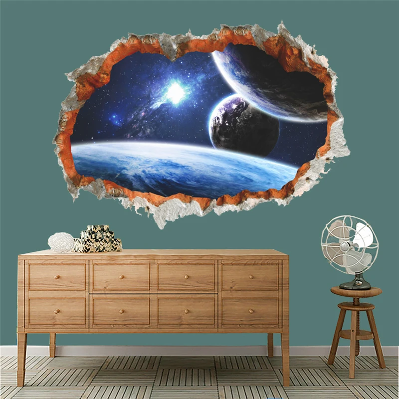 3d effect outer space planet through wall stickers for living room kids room decor pvc scenery smash wall decals diy mural art
3d effect outer space planet through wall stickers for living room kids room decor pvc scenery smash wall decals diy mural art