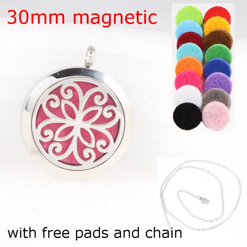 Flower 30mm Magnetic Diffuser Locket Pendant Stainless Steel Aroma Essential Oil Perfume Locket Pendant Necklaces
Flower 30mm Magnetic Diffuser Locket Pendant Stainless Steel Aroma Essential Oil Perfume Locket Pendant Necklaces
