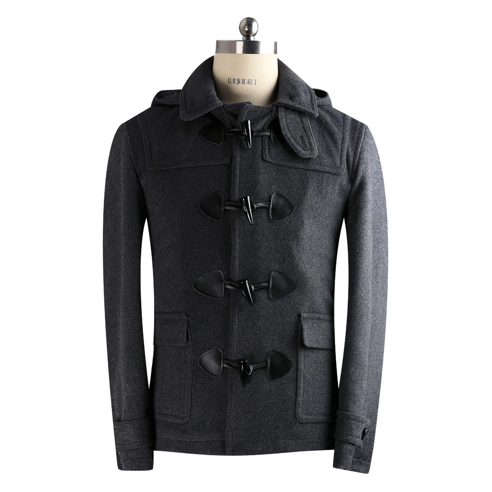 URSMART Autumn winter new style hat man coat grey short croissant button coat men's coat
URSMART Autumn winter new style hat man coat grey short croissant button coat men's coat