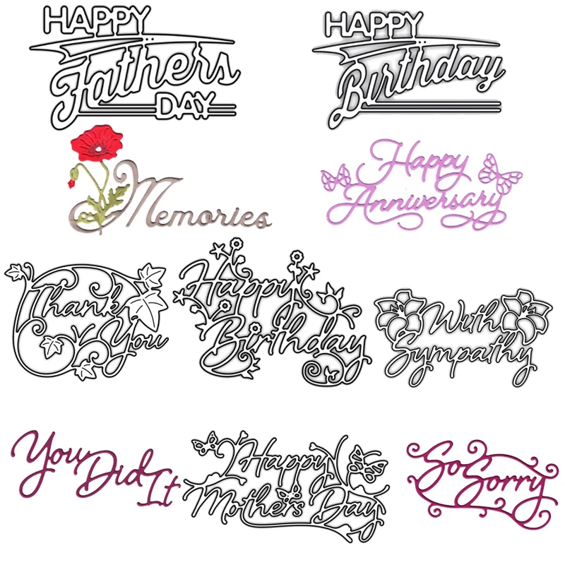 Letters Happy Mother's Day Metal Cutting Dies Stencils for DIY Scrapbooking Embossing Decoration Paper Card Craft Die New 2019
Letters Happy Mother's Day Metal Cutting Dies Stencils for DIY Scrapbooking Embossing Decoration Paper Card Craft Die New 2019