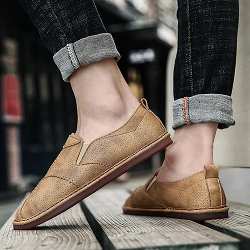 Men Leather Shoes 2019 Fashion Man Loafers Flat Slip-on Casual Shoes Comfortable Brand Male Shoes A1269
Men Leather Shoes 2019 Fashion Man Loafers Flat Slip-on Casual Shoes Comfortable Brand Male Shoes A1269