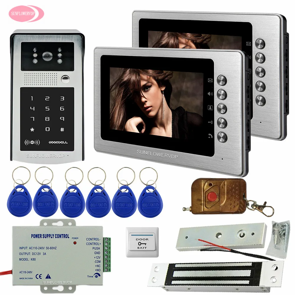 7inch TFT Monitor Intercoms for Private Houses Electric Magnetic Door Lock + Rfid /Code Unlock IP55 Waterproof Intercom System
7inch TFT Monitor Intercoms for Private Houses Electric Magnetic Door Lock + Rfid /Code Unlock IP55 Waterproof Intercom System
