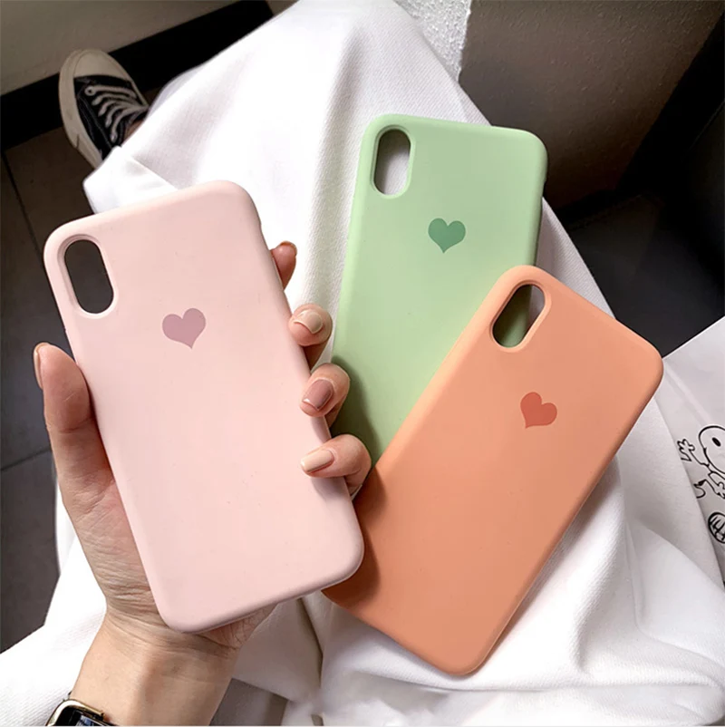 Знак любви для iphone Xs XR Max мобильный телефон оболочка iPhone6s 7 8 Plus чистый цвет