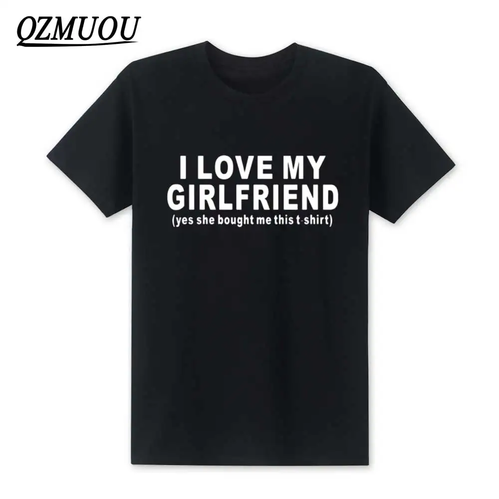 Фото Новинка 2020 модная мужская футболка с забавным принтом Я люблю свою подругу