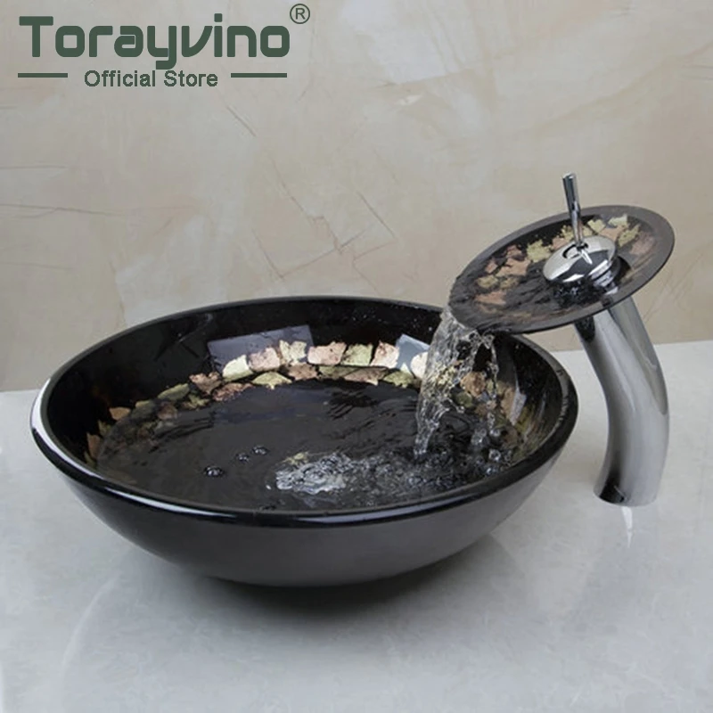 

Смеситель для раковины Torayvino, кран из латуни для ванной комнаты, ручная роспись, комбинированный комплект