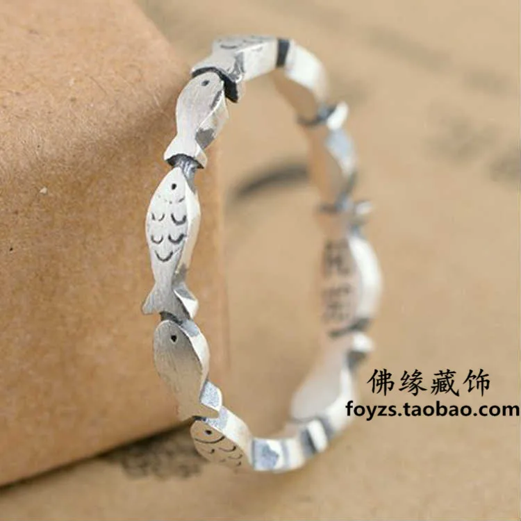 DIEERLAN Bohemian Personality 925 Sterling Silver Fish Open Rings for Women Vintage Adjustable Antique Ring Anillos
DIEERLAN Bohemian Personality 925 Sterling Silver Fish Open Rings for Women Vintage Adjustable Antique Ring Anillos