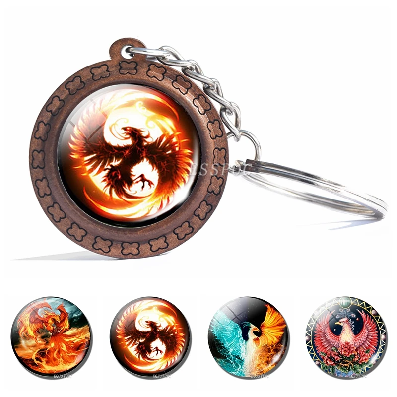 Ice and Fire Phoenix Keychain Fashion Phoenix Photo Glass Cabochon Wooden Keyring Bag Pendant Keys Holder Handmade Gift
Ice and Fire Phoenix Keychain Fashion Phoenix Photo Glass Cabochon Wooden Keyring Bag Pendant Keys Holder Handmade Gift