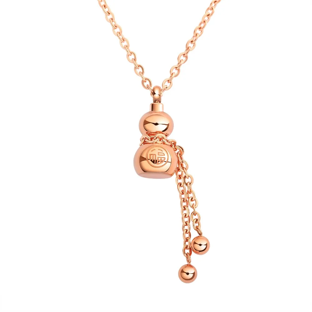 Rose Gold Color Gourd with Chinese characters Pendants Necklaces For Women Charm Stainless Steel Chain collar Jewelry Gift
Rose Gold Color Gourd with Chinese characters Pendants Necklaces For Women Charm Stainless Steel Chain collar Jewelry Gift